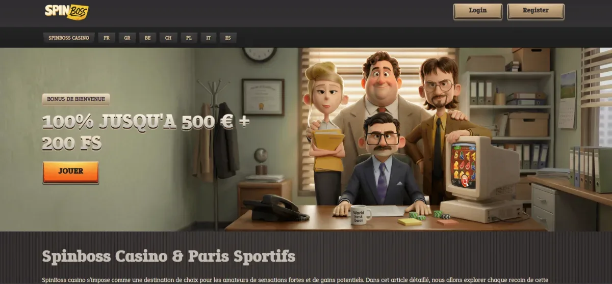 SpinBoss homepage polskie kasyno bonus bez depozytu